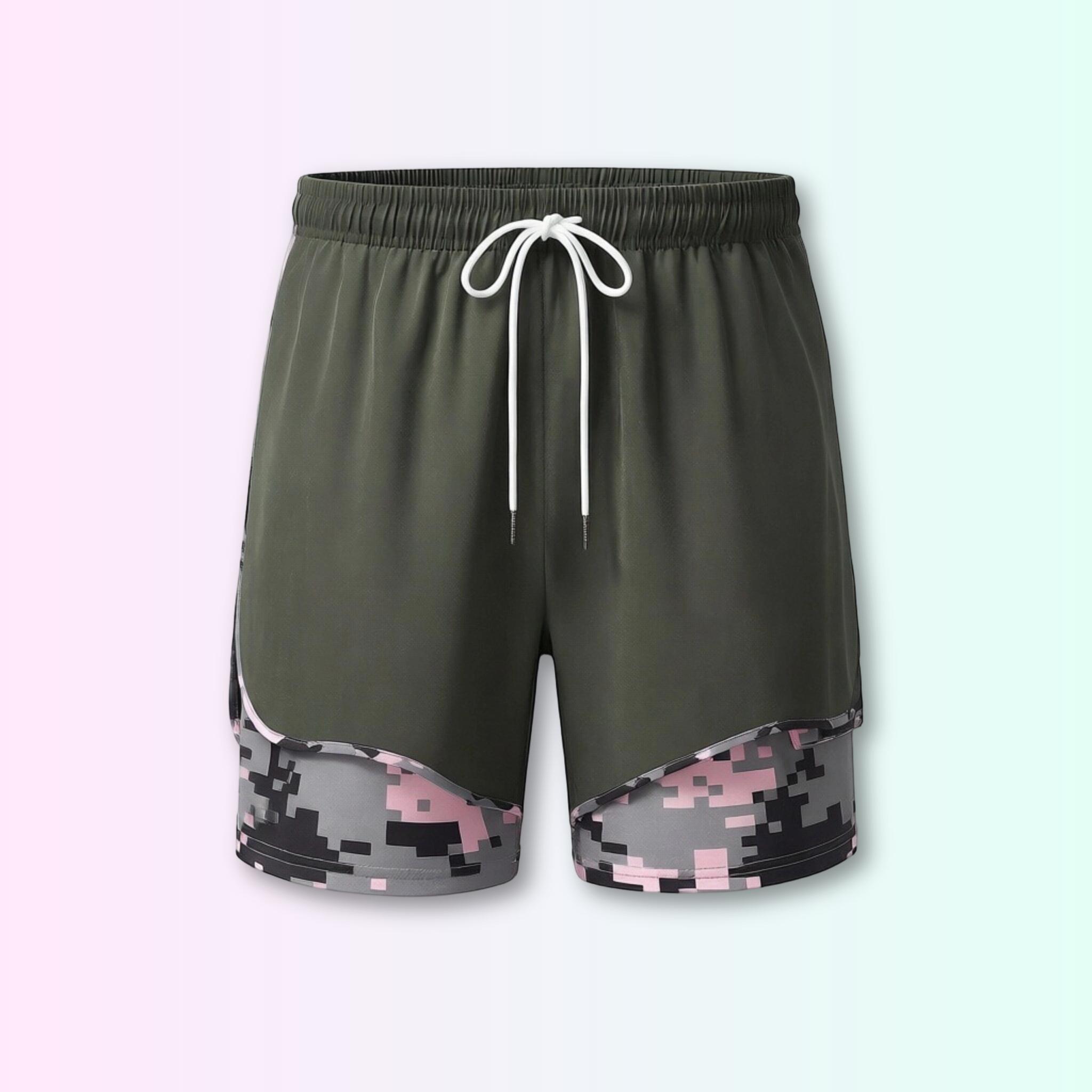 Women's Double-Layer Anti-Exposure Stretch Fitness Shorts