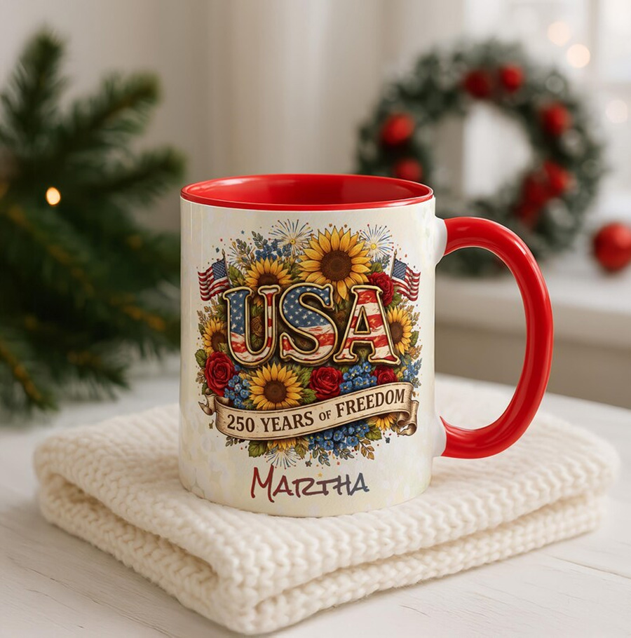 USA Flowers Mug