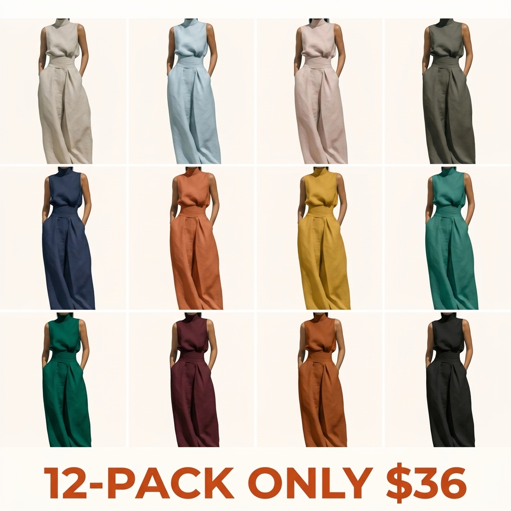 Elegant Linen-Blend Two-Piece Set