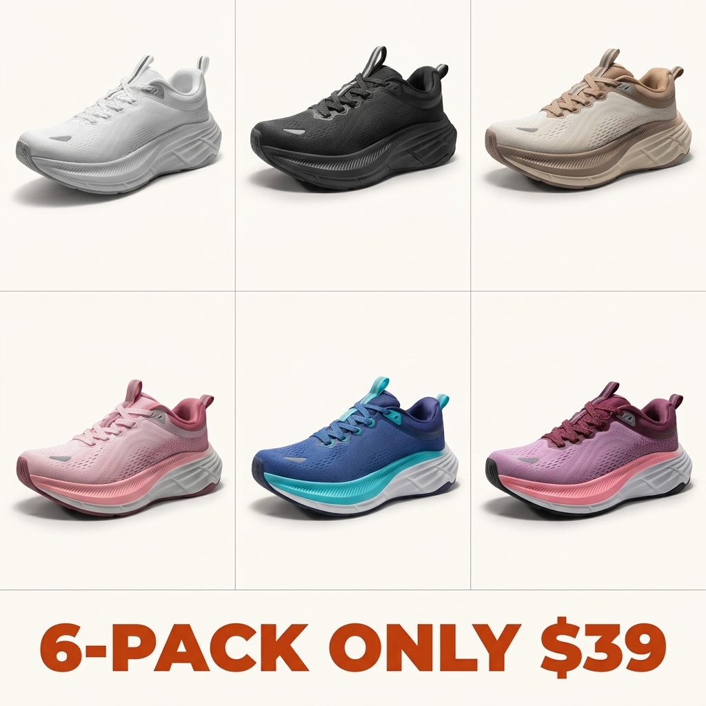 Women's Walking/Running Shoes — Cushioned Comfort, Breathable & Stylish