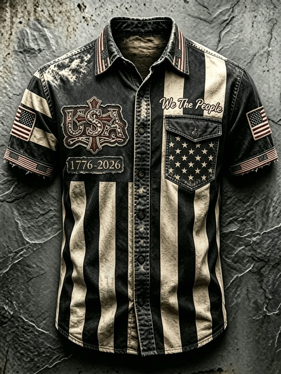 Men'S 250Th Anniversary National Faith Print Shirt