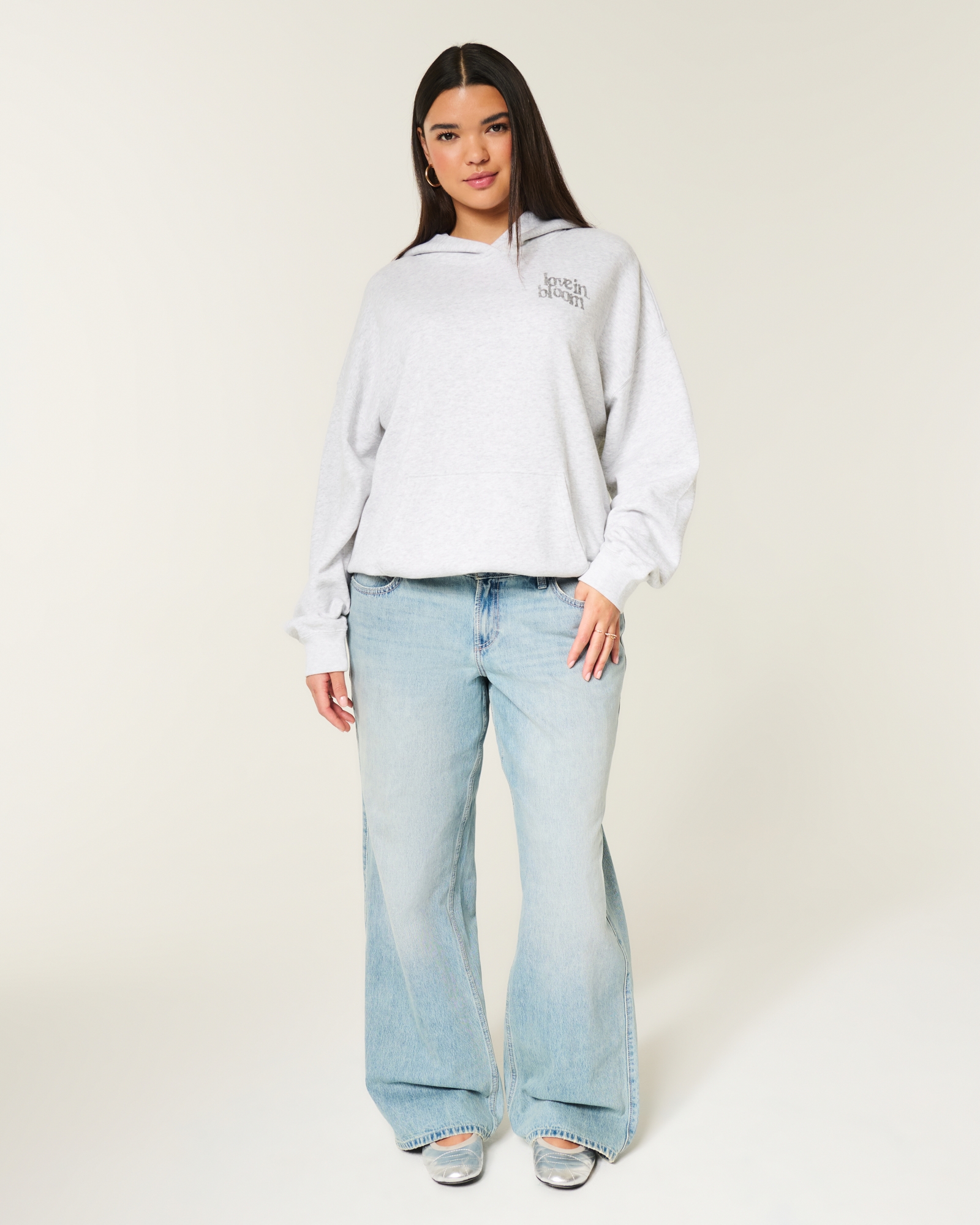 Hollister Feel Good Oversized Butterfly Graphic Hoodie