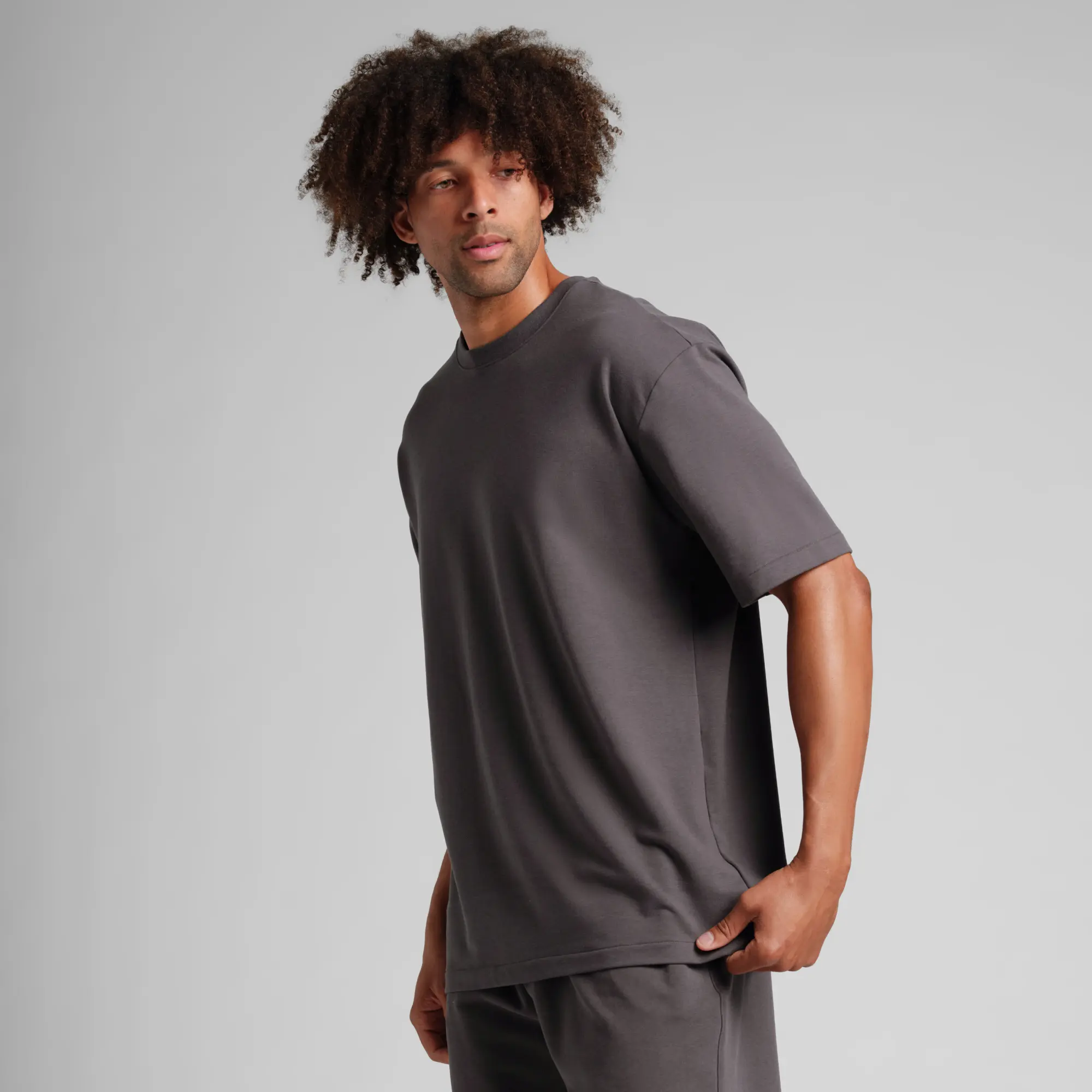 Men's Micro French Terry Oversized T-Shirt Fabric Top