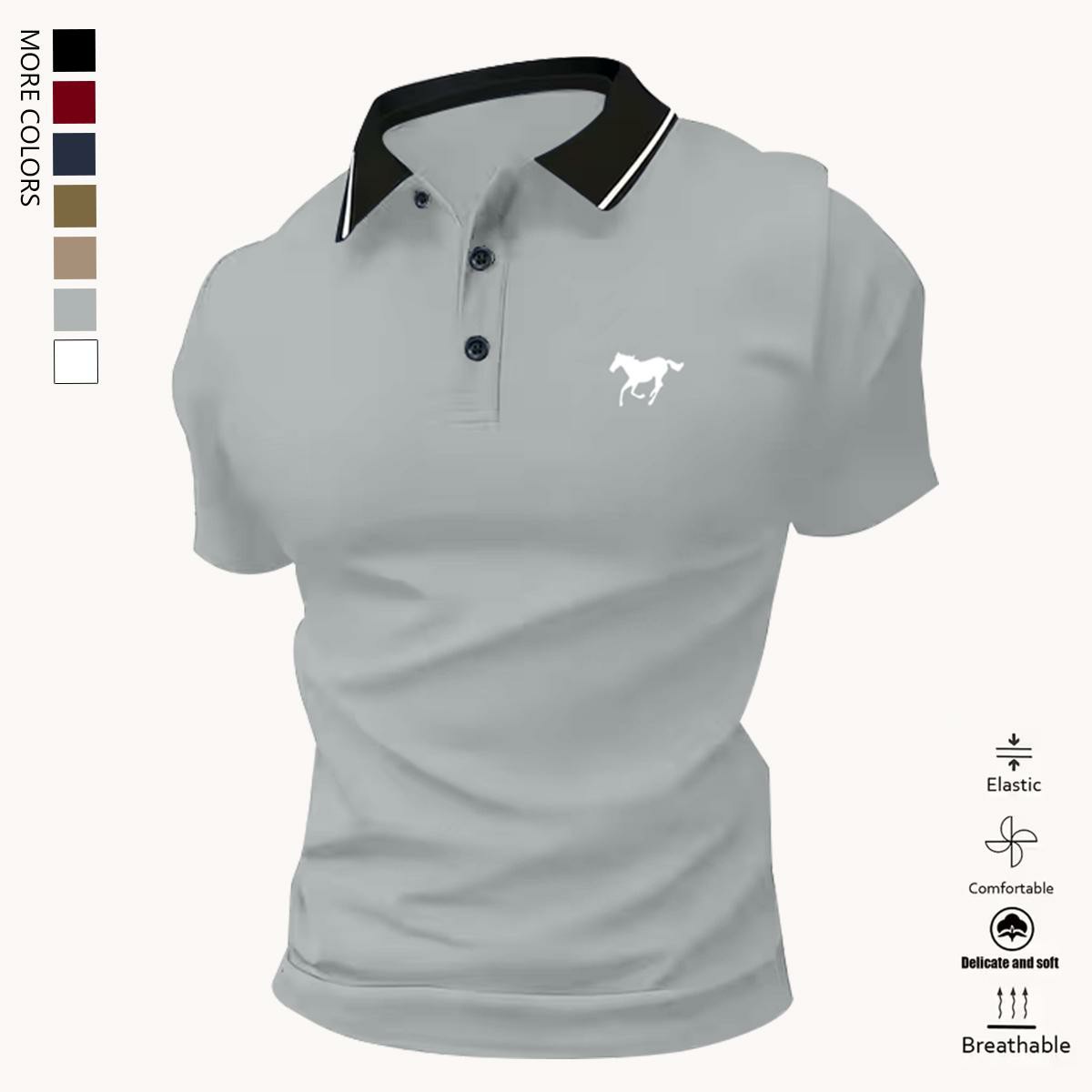 Men’s Premium Solid-Color Casual Polo Shirt