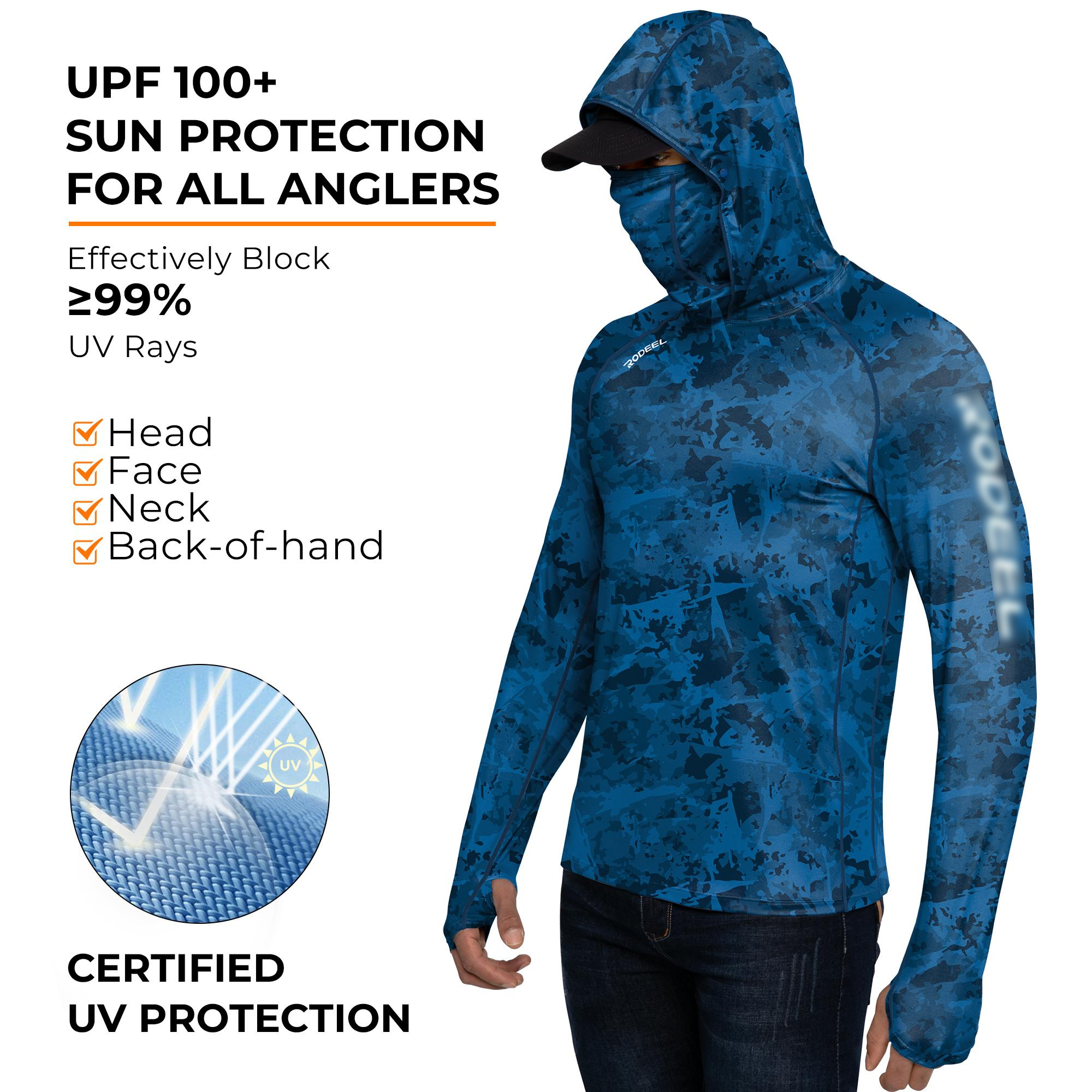 ☀️ Men's UPF 100+ Sun Protection Hoodie with Face Cover