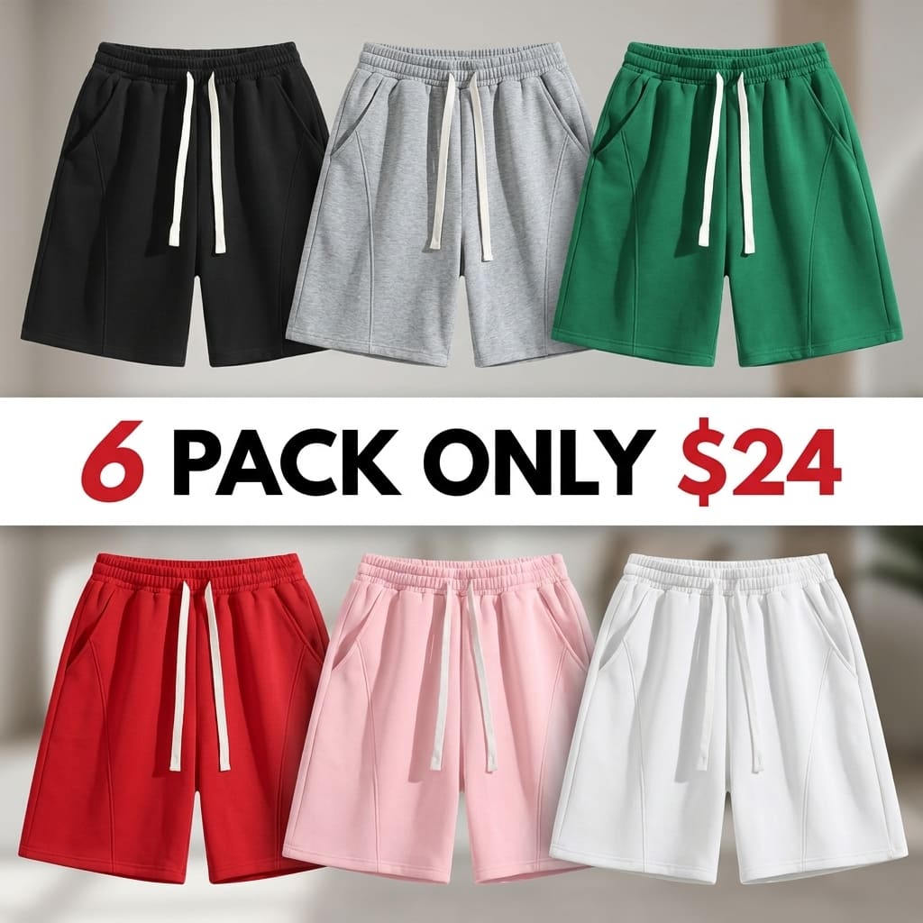 Men's Solid Pocket Waist Shorts, Lightweight Breathable Shorts