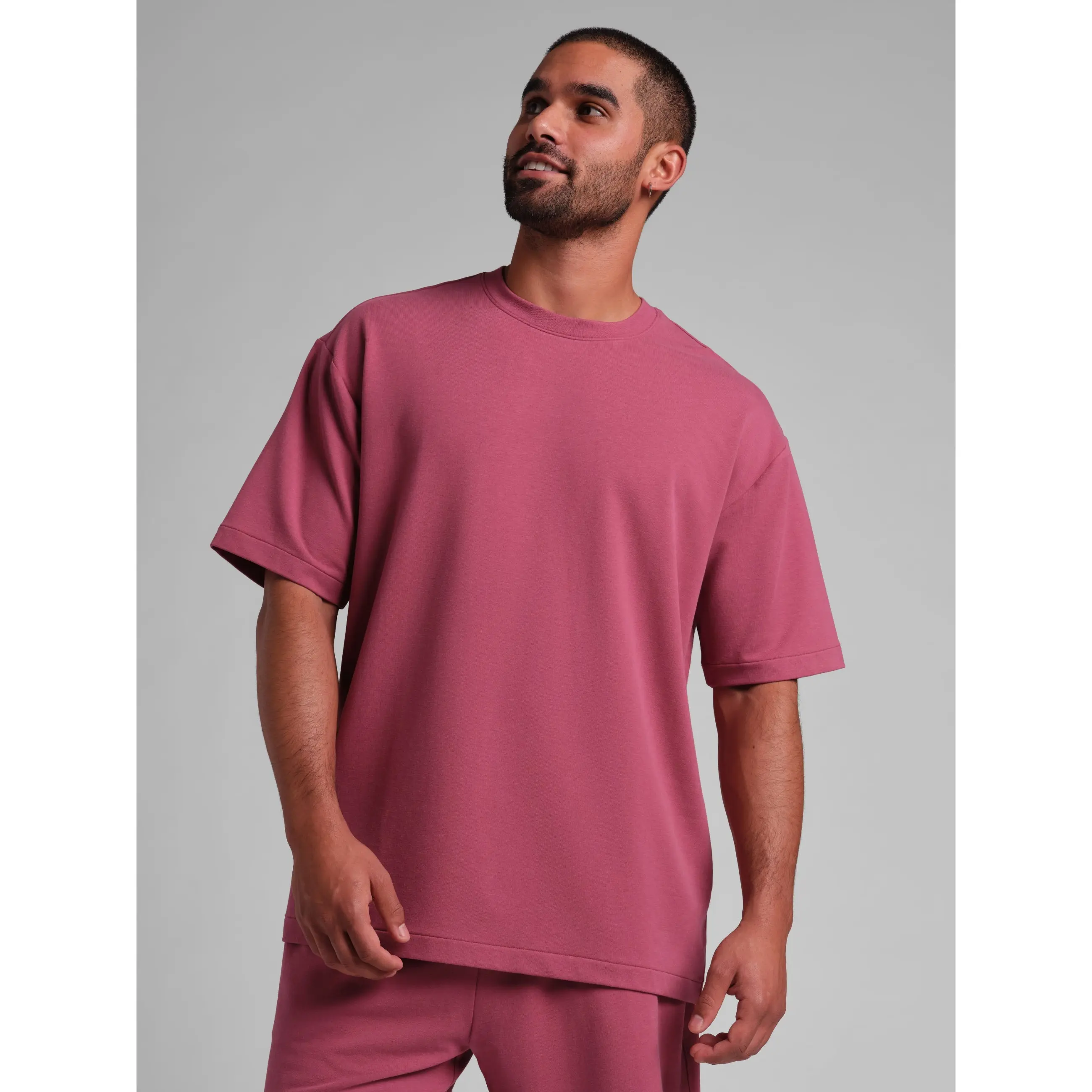 Men's Micro French Terry Oversized T-Shirt Fabric Top