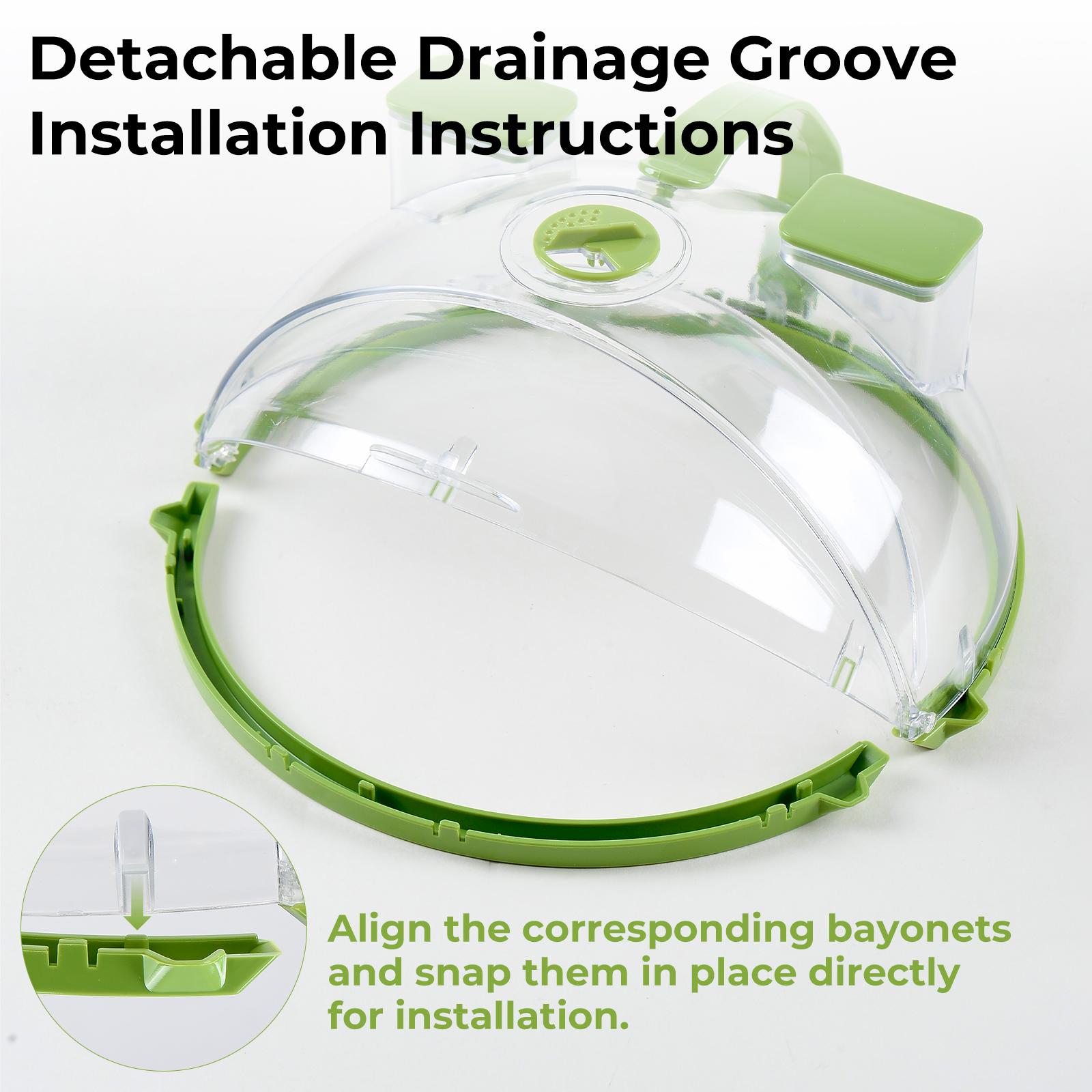 pgraded Foldable Microwave Splatter Cover with Dual Water Steamer-6 pack