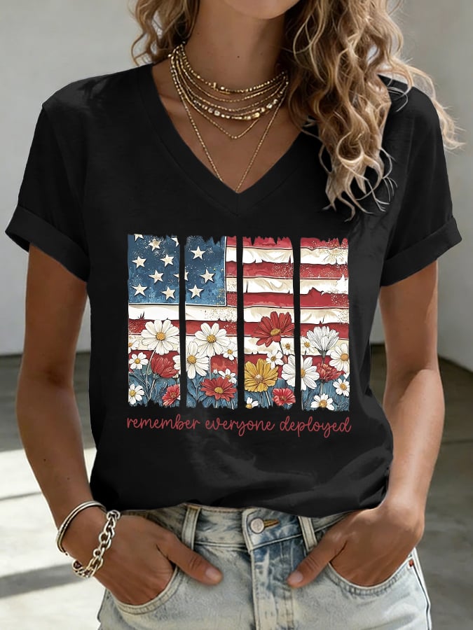 Women's Red Friday Print T-shirt