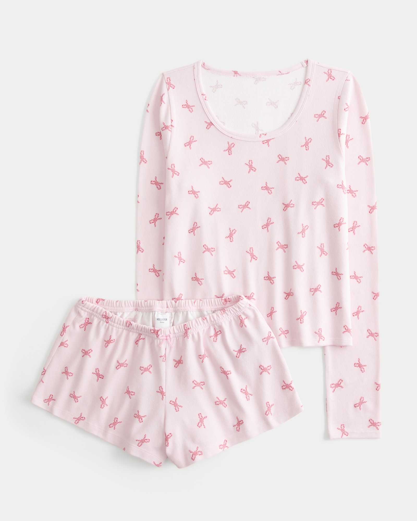 Always Cozy Long-Sleeve Scoop Top & Shorts Set