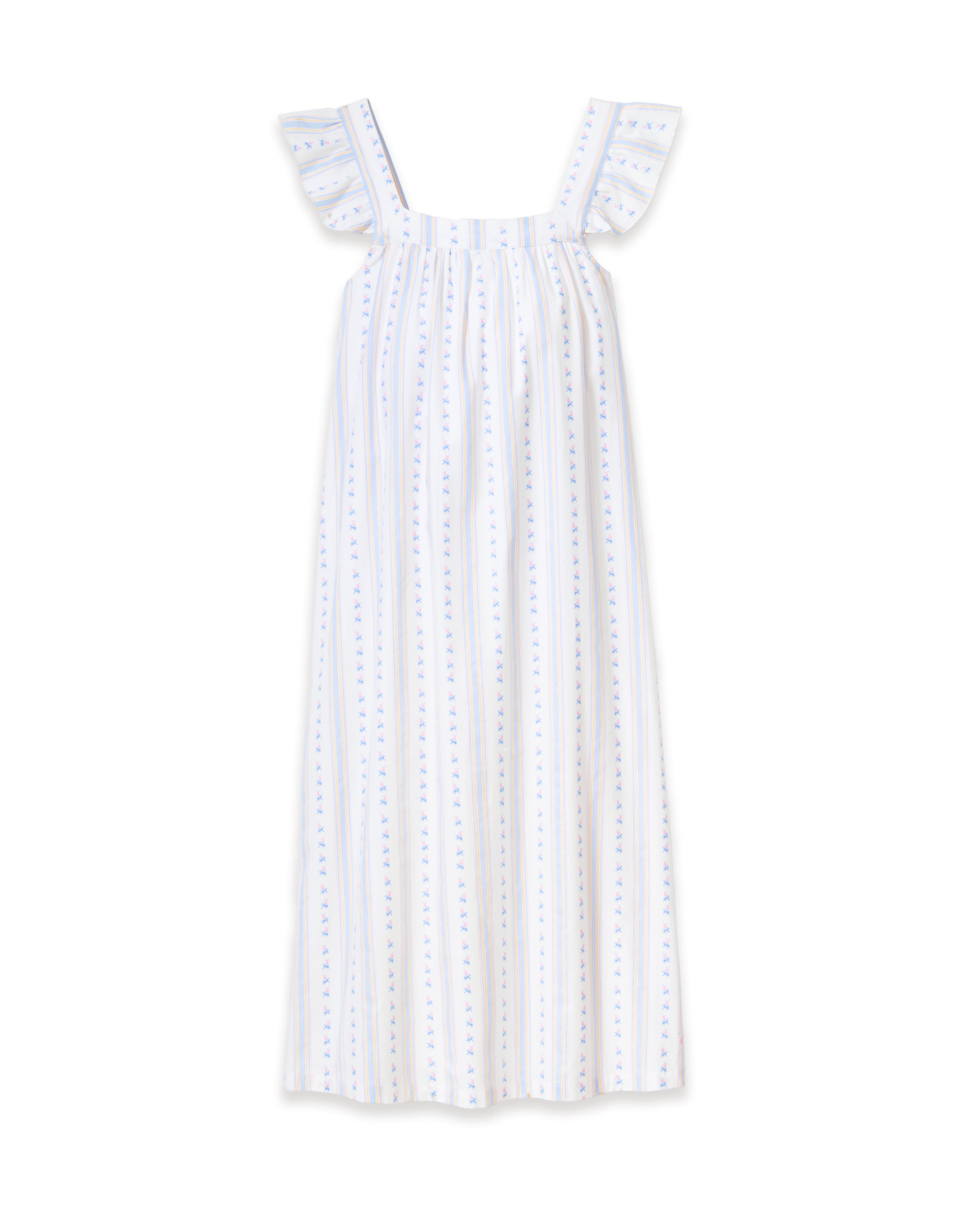 Women's Twill Clara Nightgown in Cottage Stripe