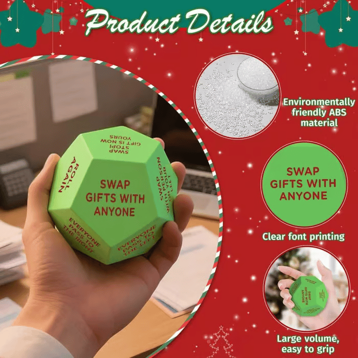 🔥Hilarious Christmas Gift Exchange Party GameDice