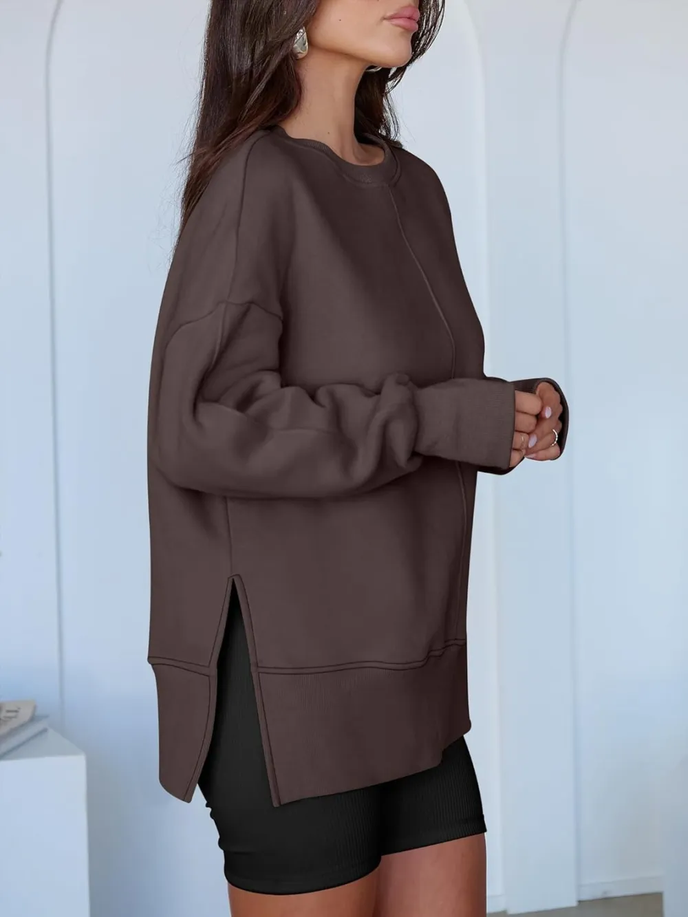 Women Oversized Sweatshirts Thumbhole Long Sleeve Hoodies Shirts