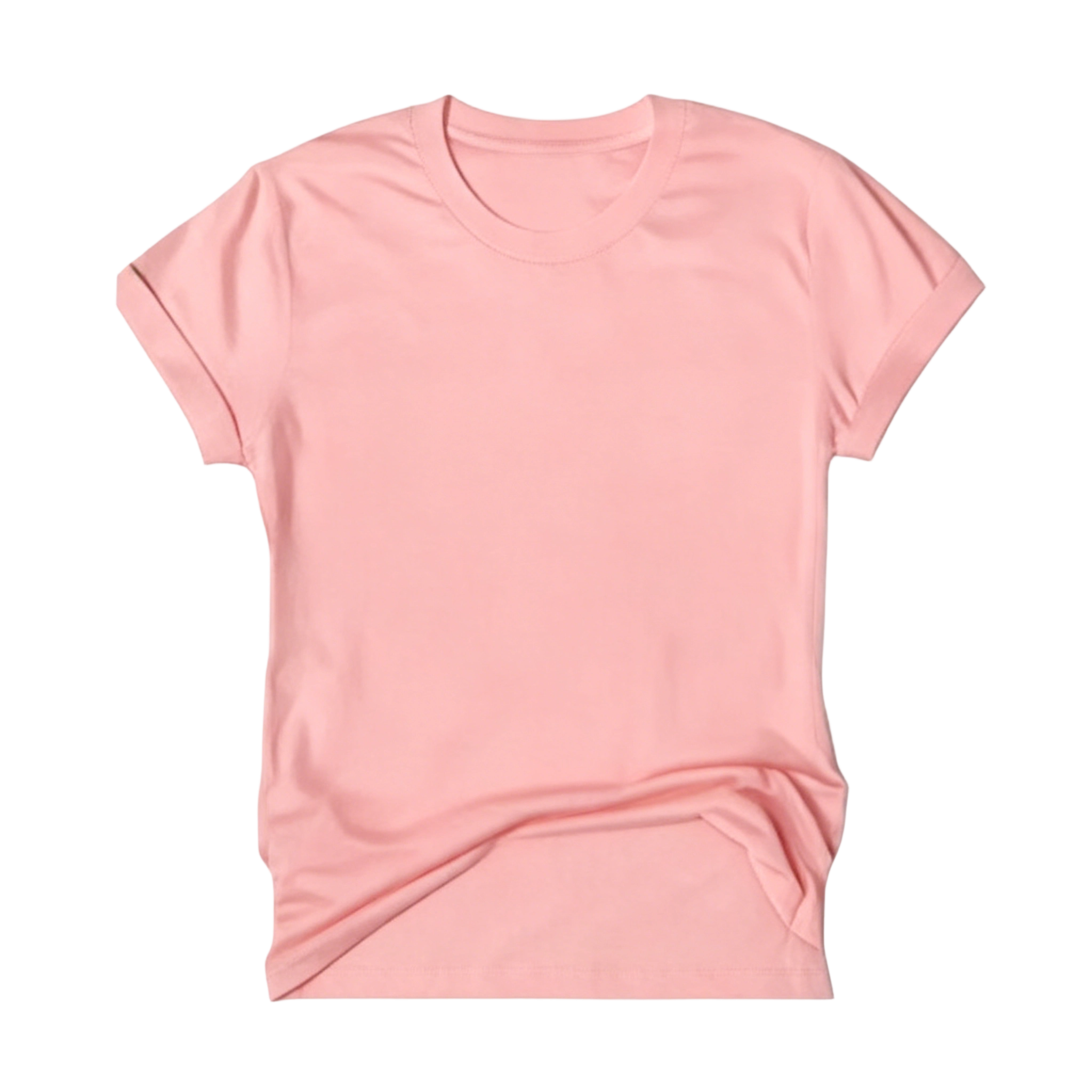 Women's Solid Crew Neck Short Sleeve Tees