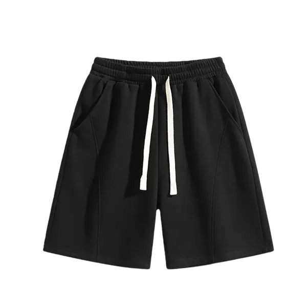 Men's Solid-Color  Cotton Pocket Shorts — Lightweight and Breathable