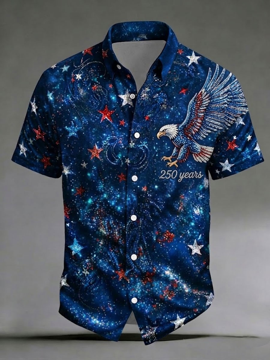 Men'S 250Th Anniversary National Print  Shirt