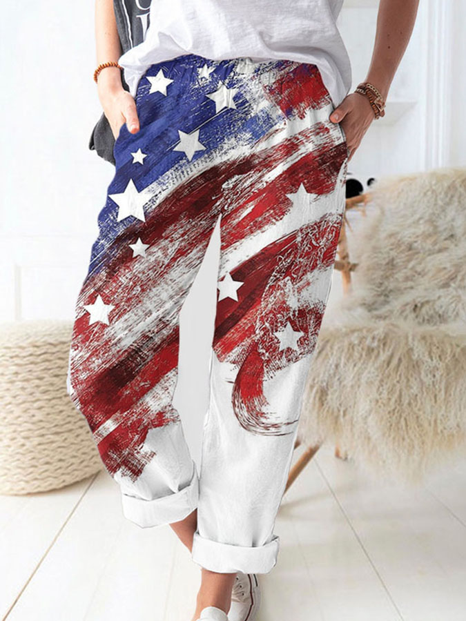 Women'S Independence Day Printed Casual Pants