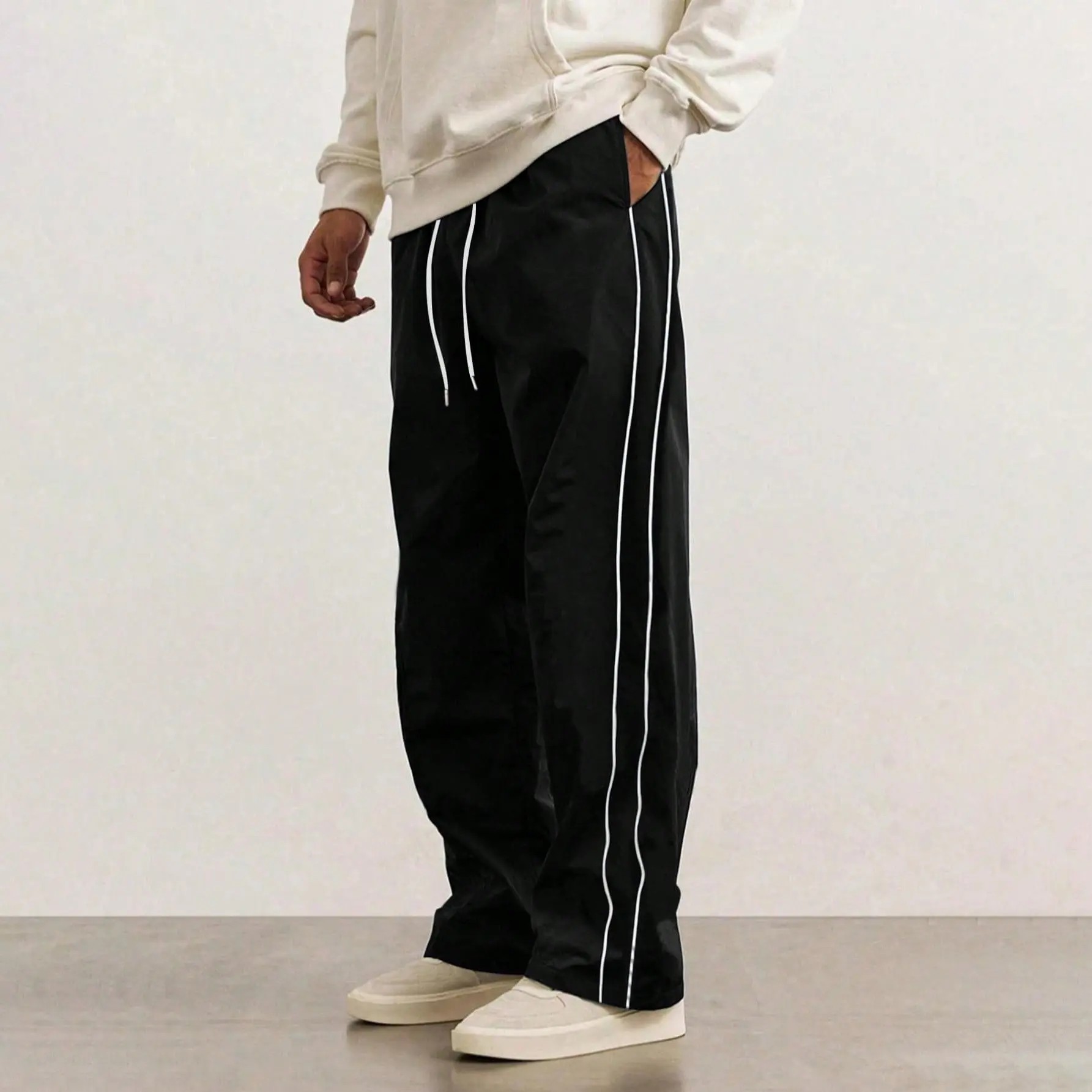 Men's 5-Pack Striped Straight Leg Pants – Casual Athletic Joggers for Spring, Summer & Fall