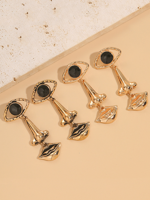 Contrast Color Geometric Earrings Accessories Drop Earrings