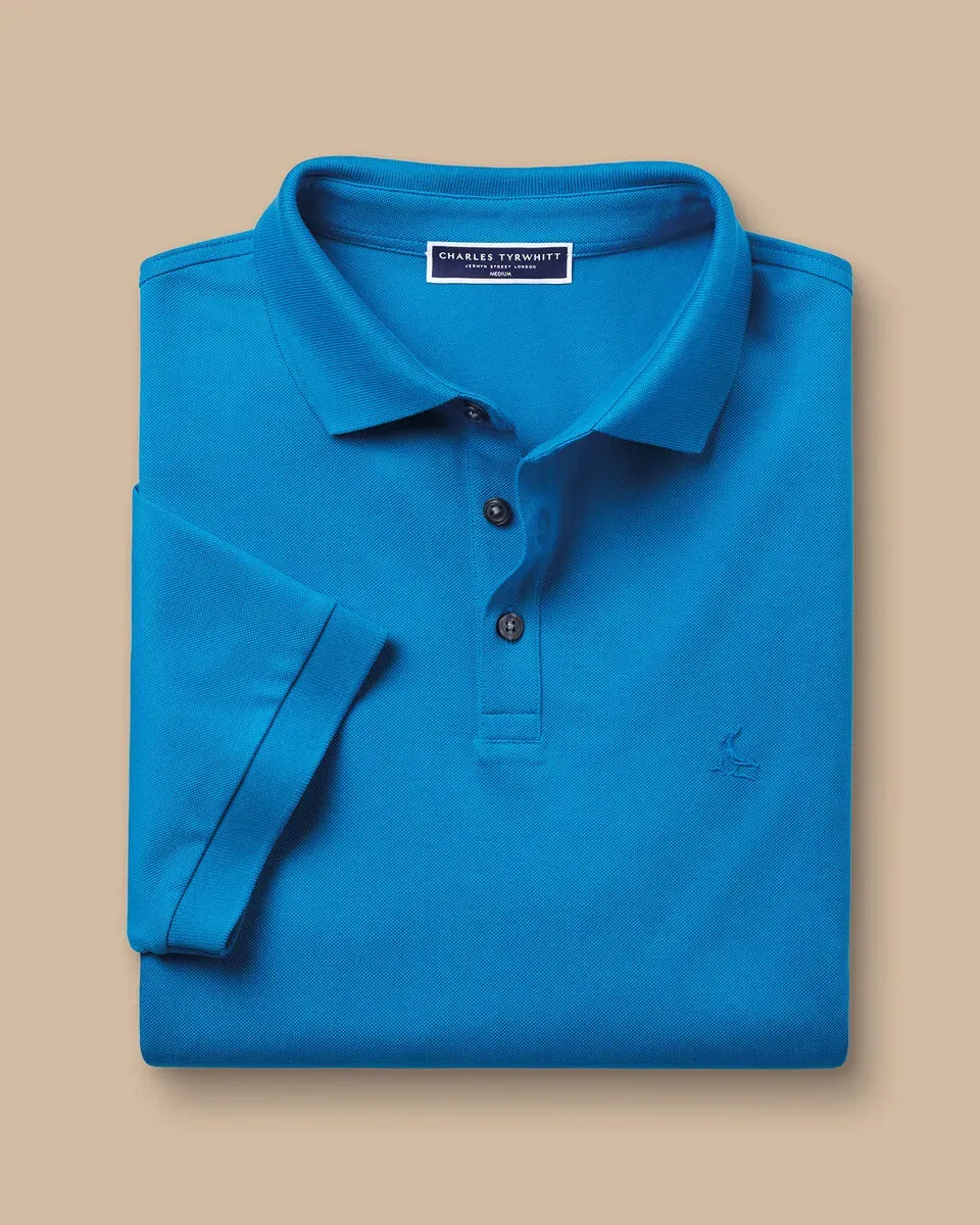 Men'S Casual Business POLO Shirt, Breathable Pique Fabric