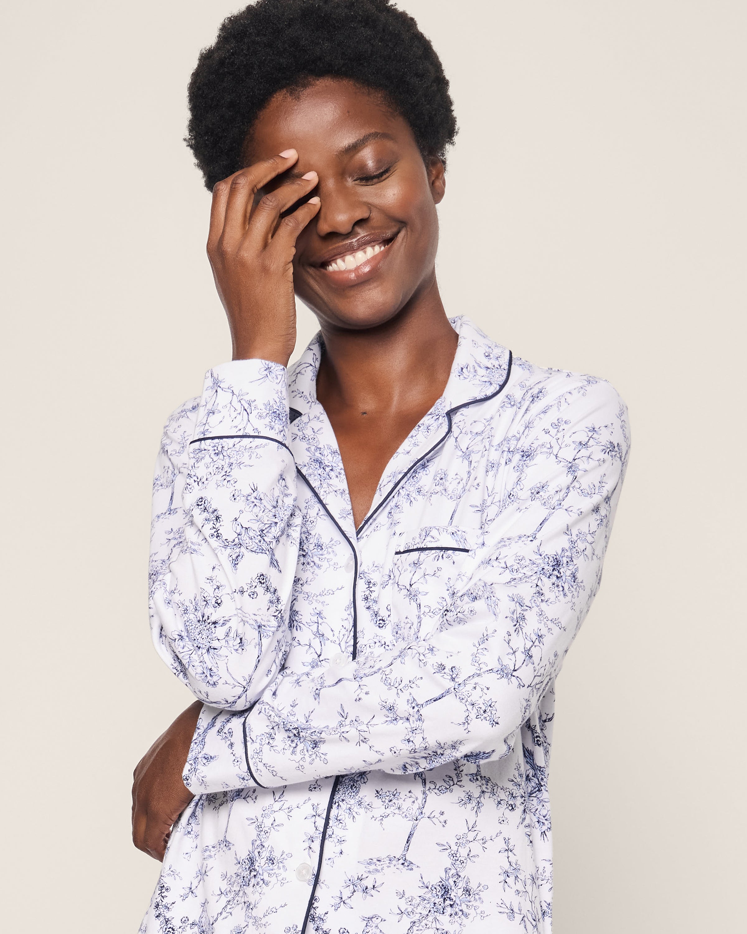 Women's Pima Pajama Set in Timeless Toile
