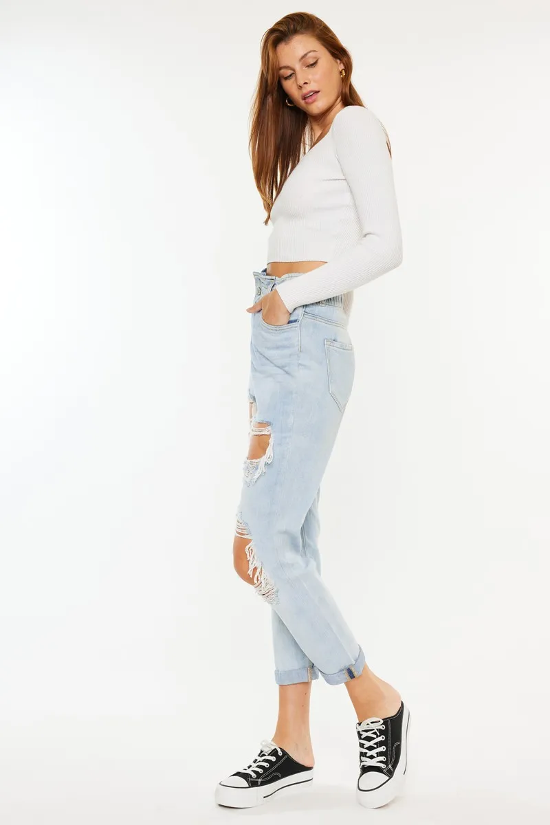 Open Pack Paperbag Mom Jeans