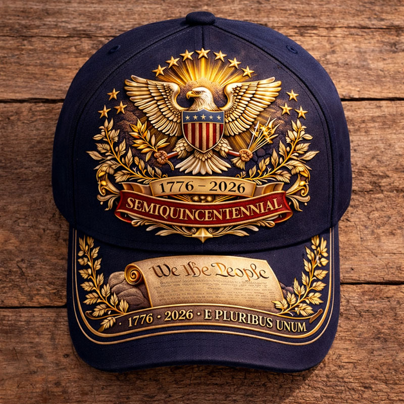 USA 250th Anniversary Print Baseball Cap