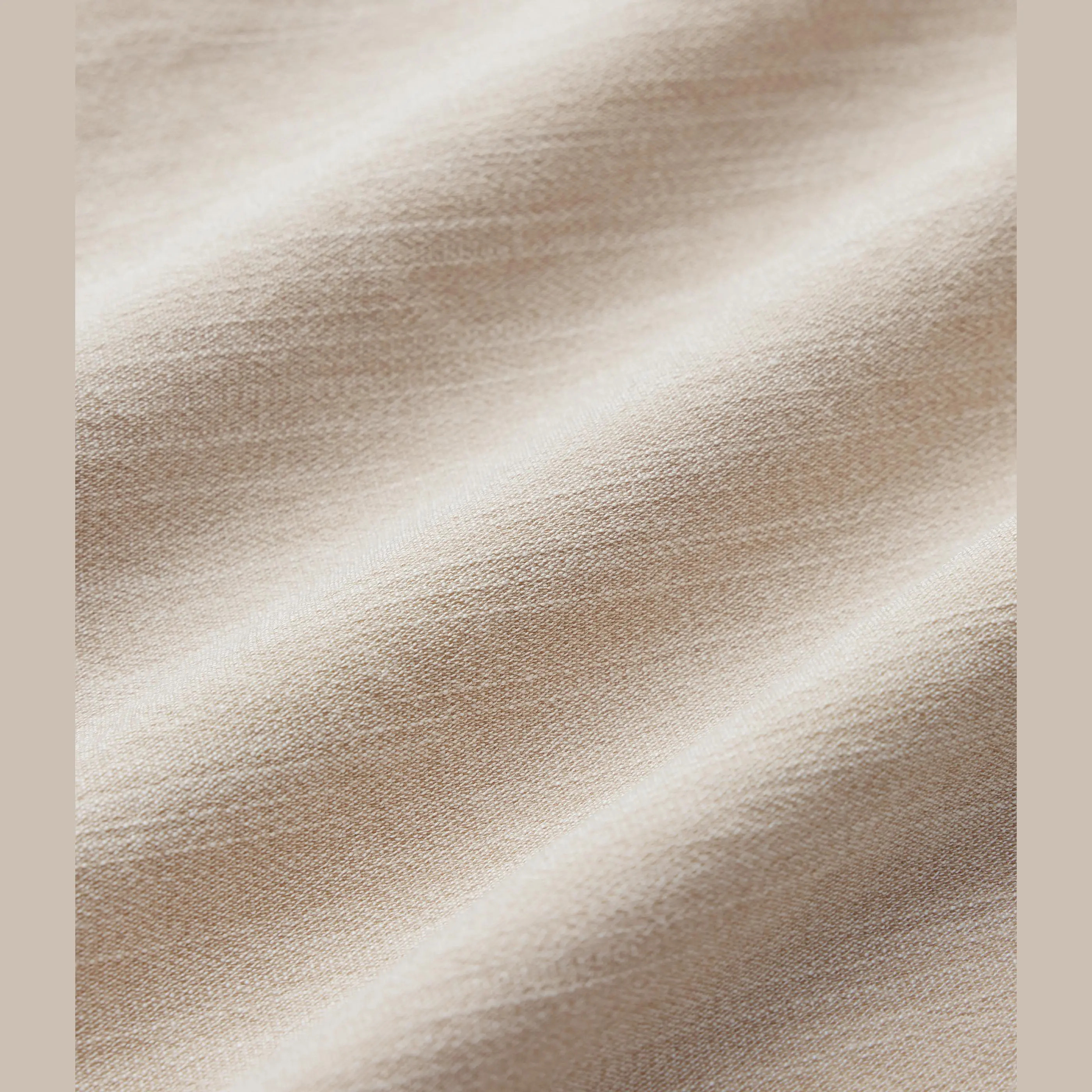 High-waisted straight-leg casual trousers with a linen-like texture