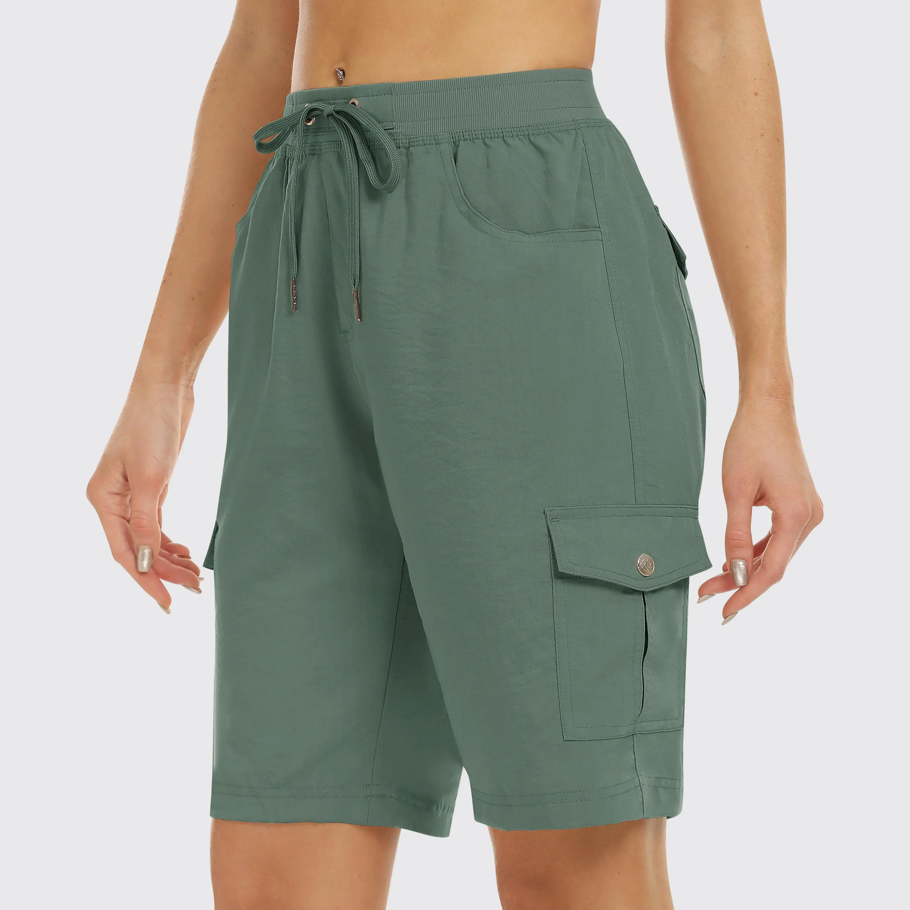 💥Exclusive Price -Women's Elastic Waist Quick-Dry Outdoor Shorts with Multi-Pockets