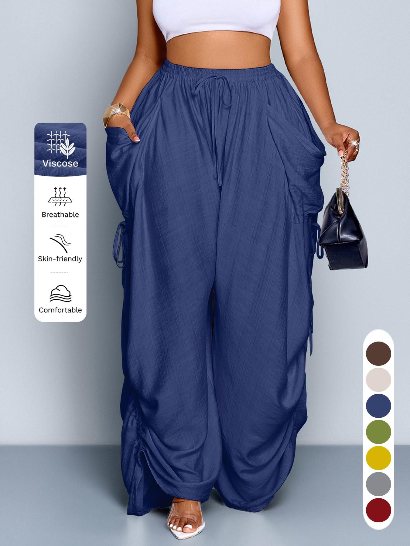 Mother's Day Sale💕Women's Casual Loose-Fit Wide Leg Drawstring Pants