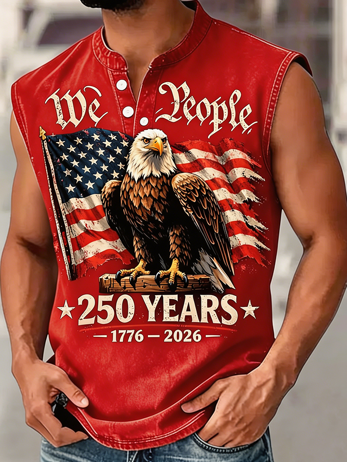 Men's We The People 1776-2026 Bald Eagle Sleeveless Top