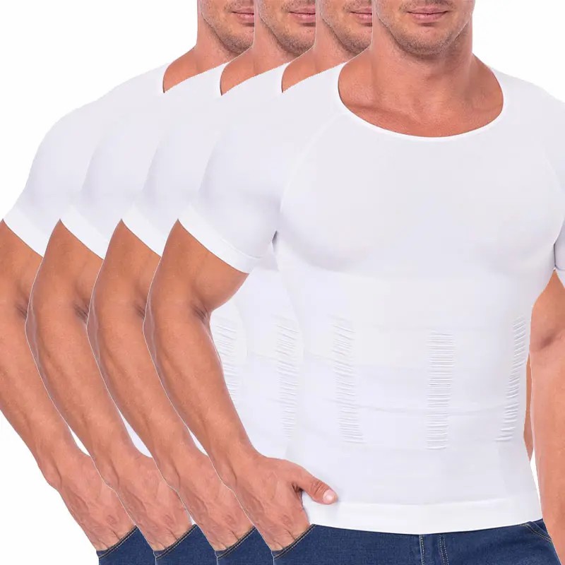Men Shaping Shirts Body Shaper,Men Short Sleeve Shirt