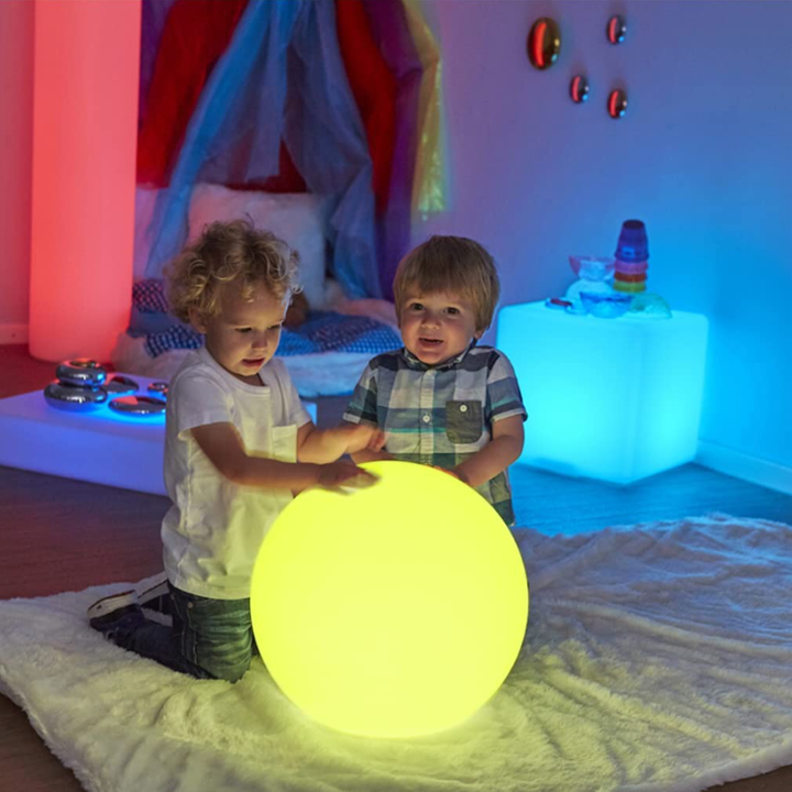 Cordless LED Glowing Ball Light - 16 RGB Color Changing Waterproof Floating Ball Lamp w/Remote