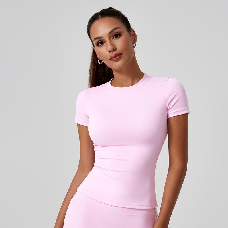 💪 Women’s Slim Fit Athletic Tee – Stretchy, Breathable Workout Top