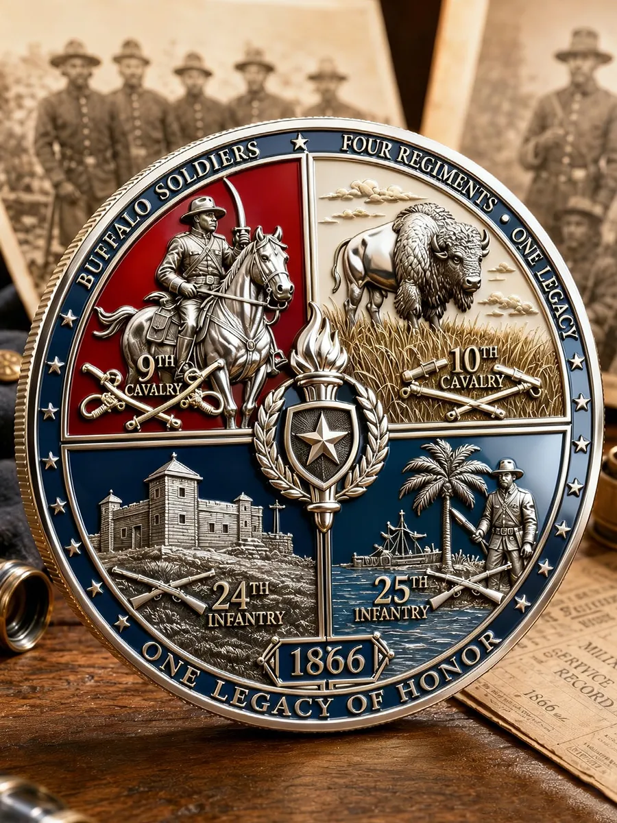 Buffalo Soldiers Commemorative Metal Medal