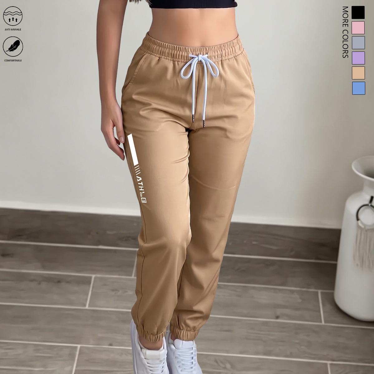 Women's Lightweight Ultra-Thin Straight-Leg Casual Athletic Pants