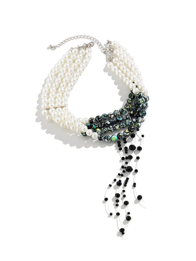 Halloween Gothic Dark Blood Faux Pearl Choker