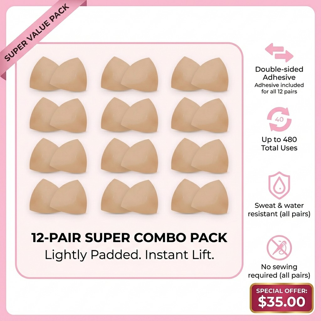 🔥🔥🔥Sticky Bra Inserts That Stay Put – Invisible Lift, No Sewing, Reusable