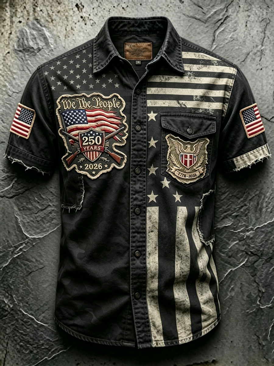 Men'S 250Th Anniversary National Faith Print  Shirt