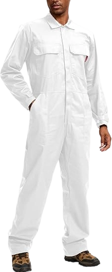 Men's 100% Cotton Workwear. It features long sleeves, durable twill fabric, multiple pockets for storage, and is suitable for both casual and work scenarios.