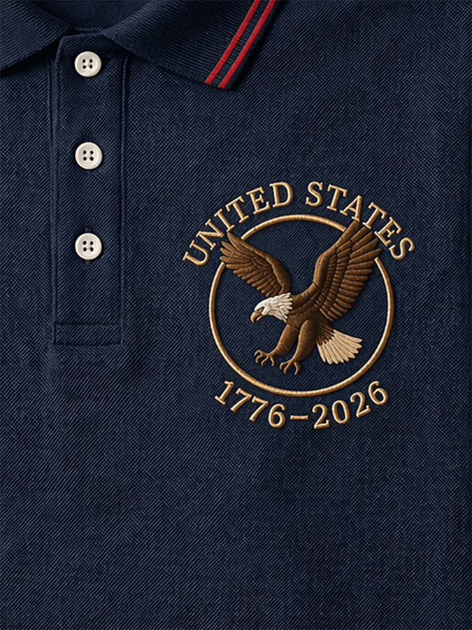 Men's Casual USA 250th Anniversary Print Polo