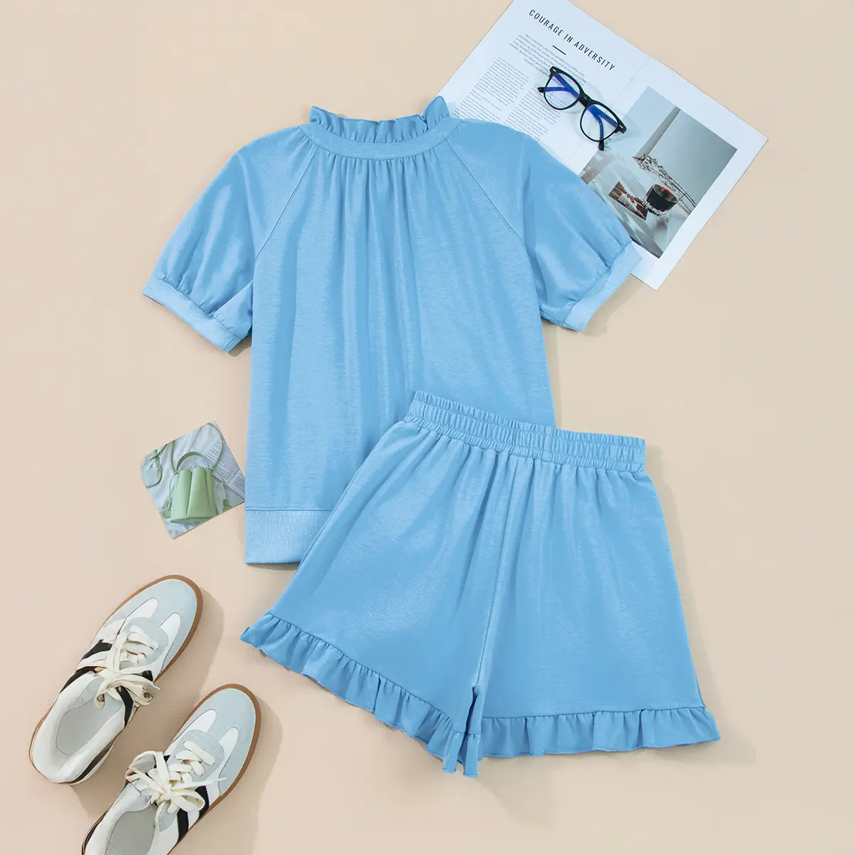 Women's 2026 Summer Casual 2-Piece Ribbed Knit Set