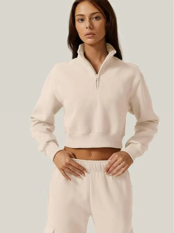 Women Half Zip Sports Top and Pants