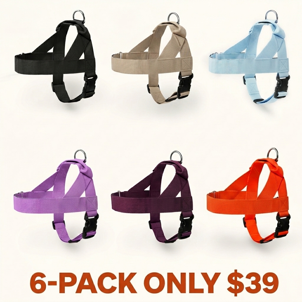 Dog Harness — Easy-to-wear, anti-pull design — Safe, secure, and comfortable — Adjustable straps