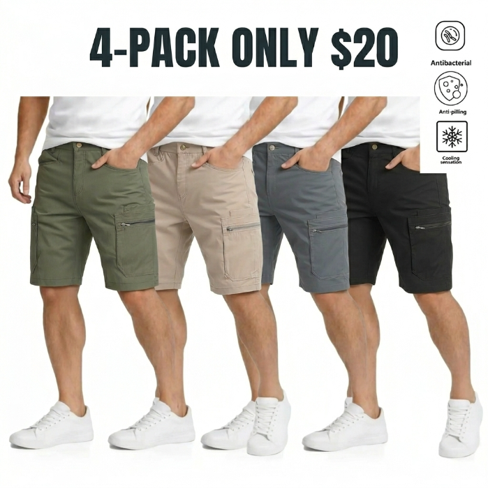 Men's Performance Cargo Shorts – Multi-Pocket Outdoor Utility Shorts
