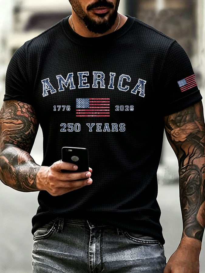 Men's Casual Printed Short-Sleeve T-Shirt