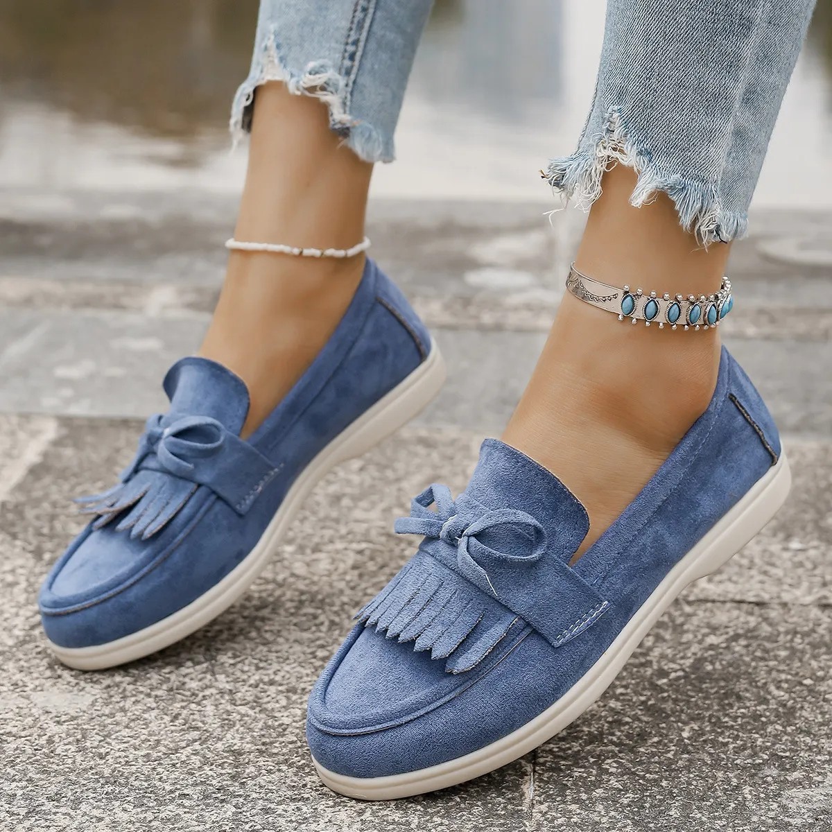 Round Toe Flats Loafers (multiple color options)