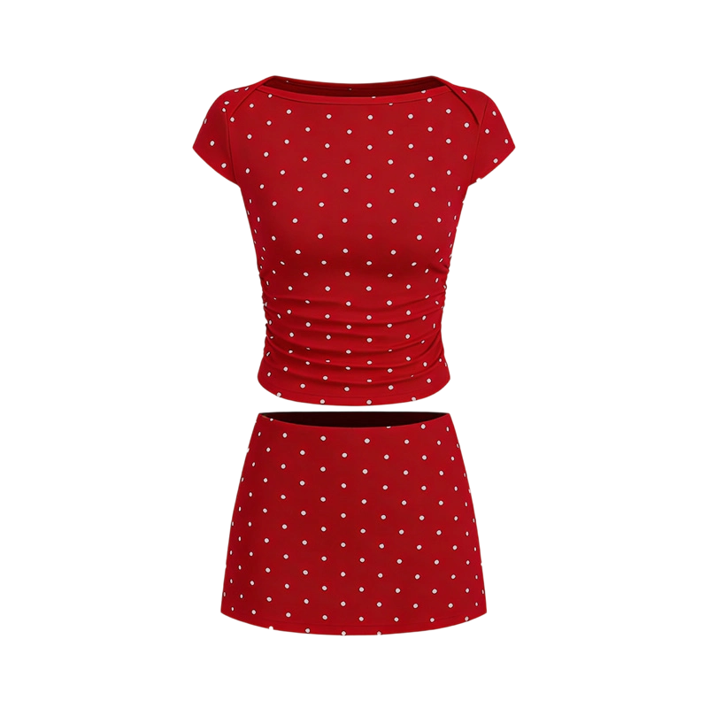 Women's Solid-Color Tank Top & Skirt Two-Piece Set