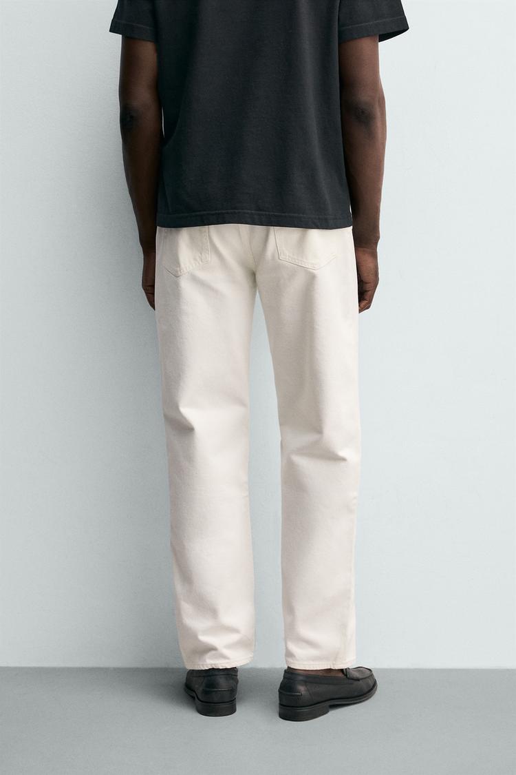 Classic Vintage-Washed Straight Fit Denim Jeans