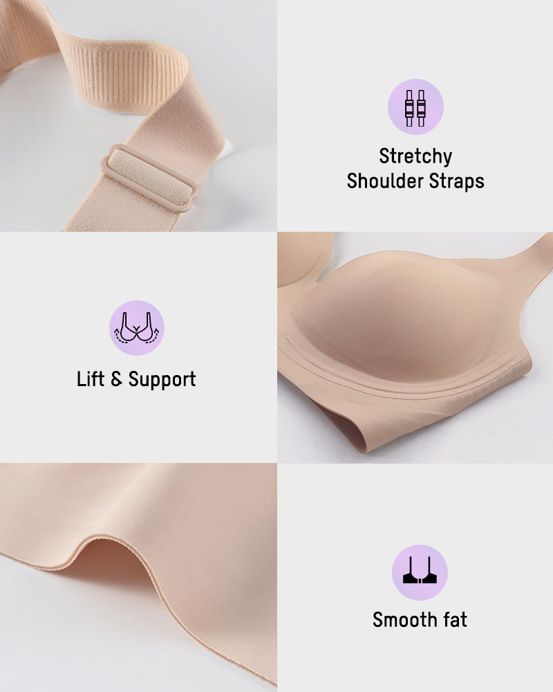 Supportive Wireless Deep-V Bra